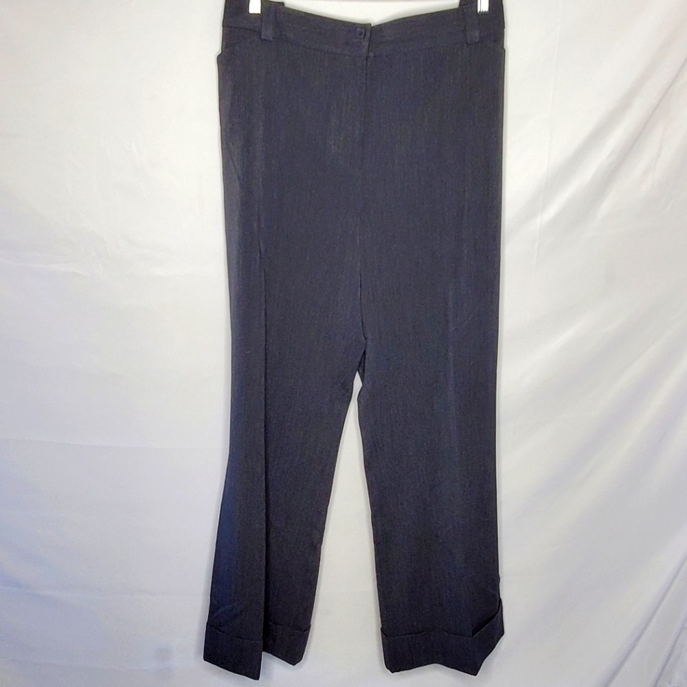 Lane Bryant Wide Leg Cuffed Pants Plus Size 28 Tall Stretch Hi-Rise Trousers NEW
